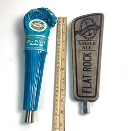 2 Beer Tap Pulls, Big Wave Kuna, Flat Rock