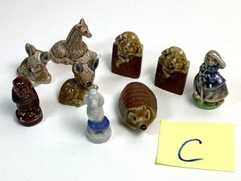 Vintage Porcelain Wade Whimsies, Red Rose Tea, LOT C