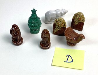 Vintage Porcelain Wade Whimsies, Red Rose Tea, LOT D