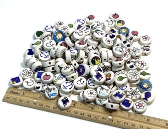 Large Assortment Of Ceramic Beads, Playful And Colorful