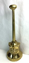 Heavy Vintage Brass Doorstop, 16 Inch