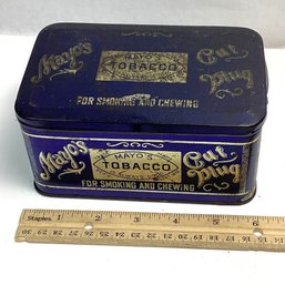 Antique Advertising Tin, Mayos Cut Plug Tobacco