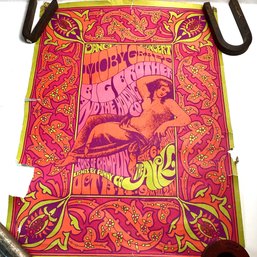 Authentic Original Concert Poster, Big Brother And The Holding Company, Janis Joplin