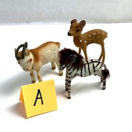 Vintage Flocked Animal Figurines, LOTS Of A, Kunstlerschultz