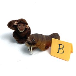 Vintage Flocked Animal Figurines, LOTS Of B, Kunstlerschultz