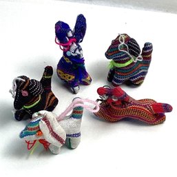 Collection Of South American Handmade Fabric Animals
