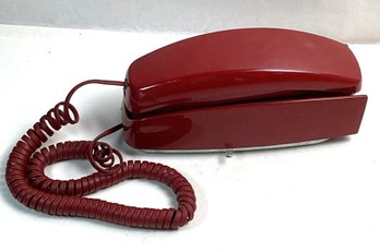 Vintage Western Electric Rotary Dial Trimline Telephone, Red