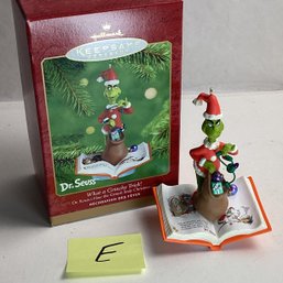 Vintage Hallmark Christmas Ornament, MIB, LOT E, The Grinch, Ginchy Trick