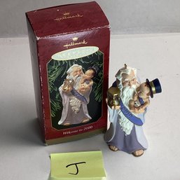 Vintage Hallmark Christmas Ornament, MIB, LOT J, Welcome To 2000, Y2K