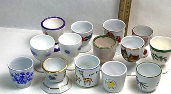 Large Vintage Egg Cup Lot W/ Royal Doulton, R. Worcester, Limoges And More