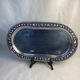Beautiful Vintage Aluminum Serving Tray, Wilton, Mt Joy, PA, Heavy, 20 Inches, NO SHIPPING