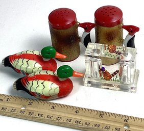 Vintage Salt & Pepper Shaker Lot, Woodpeckers, Ducks, Etc.