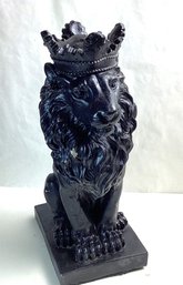 Very Heavy, Painted Concrete Lawn Statue, Lion King, 15 Inch