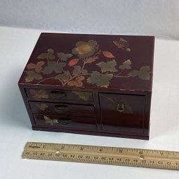 Vintage Japanese Lacquer Box, Multi Drawer, 6 Inch, Nice