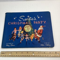 Vintage Pop Up Book, Santas Christmas Party, 1951, W/ Pin.