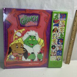 Vintage The Grinch Sight And Sound Book, Brand New, Still Sealed