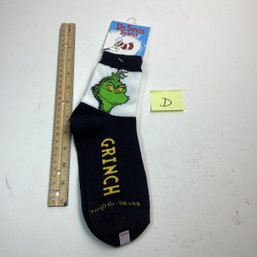 Vintage The Grinch Christmas Socks, LOT D, 1998, Brand New Old Stock