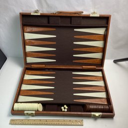 Vintage Large Backgammon Briefcase Set, Not Orig. Dice