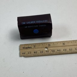 Antique Soft Leather Miniature Book, Treasury Of English Songs, Snap Closure