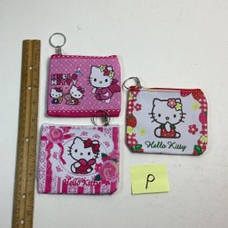Brand New Small Zipper Bags, Makeup, School, Etc., (3), LOT P, Hello Kitty