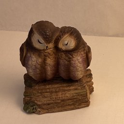Vintage Gorham Porcelain Owl Music Box
