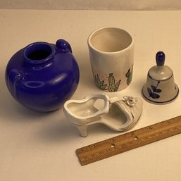 Vintage Porcelain And Ceramics Lot, Capodimonte Shoe, Etc