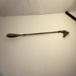 Vintage Brass Horse Head Shoe Horn