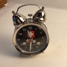 Vintage Swiss Wind Up Alarm Clock, Exc., Working Condition