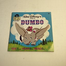 1970s Walt Disneys Dumbo, 45 Record And Book