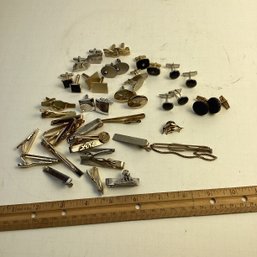 Vintage Menss Jewelry Lot, Cufflinks, Tie Clips