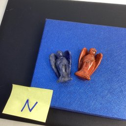 Genuine Crystal Carved Assortment, Angels, LOT N, Red Jasper, Sodalite