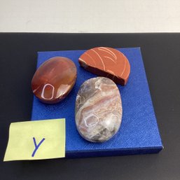 Genuine Crystal Assortment, LOT Y, Agate And Jasper Palmstones, Jasper Moon
