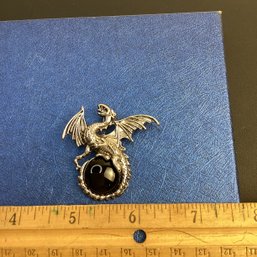Genuine Crystal Pendant, LOT 4, Dragon With Onyx Or Obsidian, With Waxed Cord