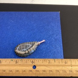 Genuine Crystal Pendant, LOT 10, Wire Wrapped Labradorite, No Cord