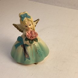 Vintage Porcelain Figurine, Japan, January Birthday Angel