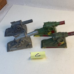 Vintage Lead Soldiers, LOT G, Manoil, Cannons, Artillary