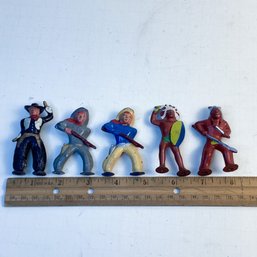 Vintage Lead Soldiers, LOT H, Barclay, Manoil, Cowboys, Indians, Great Paint