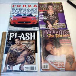 Vintage Tattoo Magazines Plus Forza Magazine Featuring Ferrari