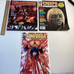 Vintage Monster Magazines Plus Vampirella No. 1 Commemorative