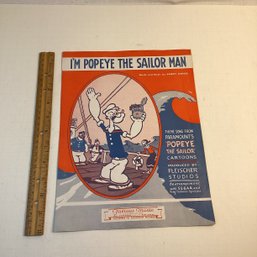 Rare Original Popeye The Sailor Man Sheet Music