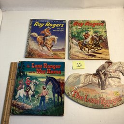 LOT D, 1950s Western Kids Book Lot, Cool Lone Ranger Book