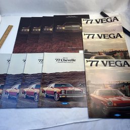 Vintage Car Dealer Pamphlets, 74 And 77 Chevelle, 77 Vega, Mint Cond.
