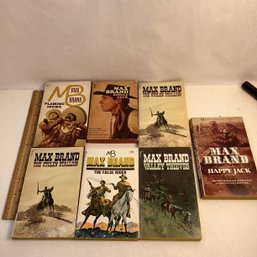 Vintage Lot Of Western Paperback Books, Max Brand