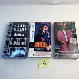 Vintage VHS Tapes, LOT A, Sealed, Beatles, Paul And Ringo