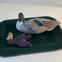 Vintage Pair Resin Duck Sculptures, Heritage Decoys, Natures Window
