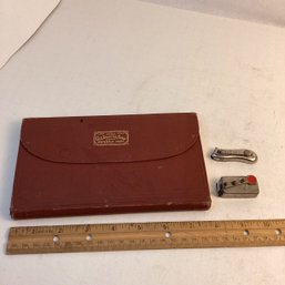 Antique Desk Lot, 1887 George Draper & Sons (Hopedale, MA) Calendar Book, Nail Cutter, Interesting Switch
