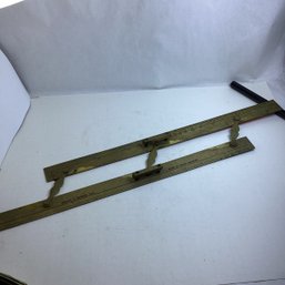 Antique Kelvin & Hughs Brass Offset Hinged Measure, EXTRA CHARGE FOR SHIPPING