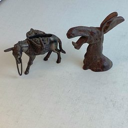 Antique Mule And Donkey Metal Lot