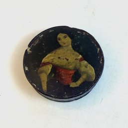 Antique Painted Small Wooden Box, Very Old