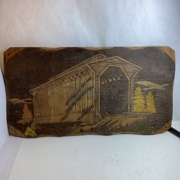 Vintage Folk Art Carved Wooden Board,  NO SHIPPING